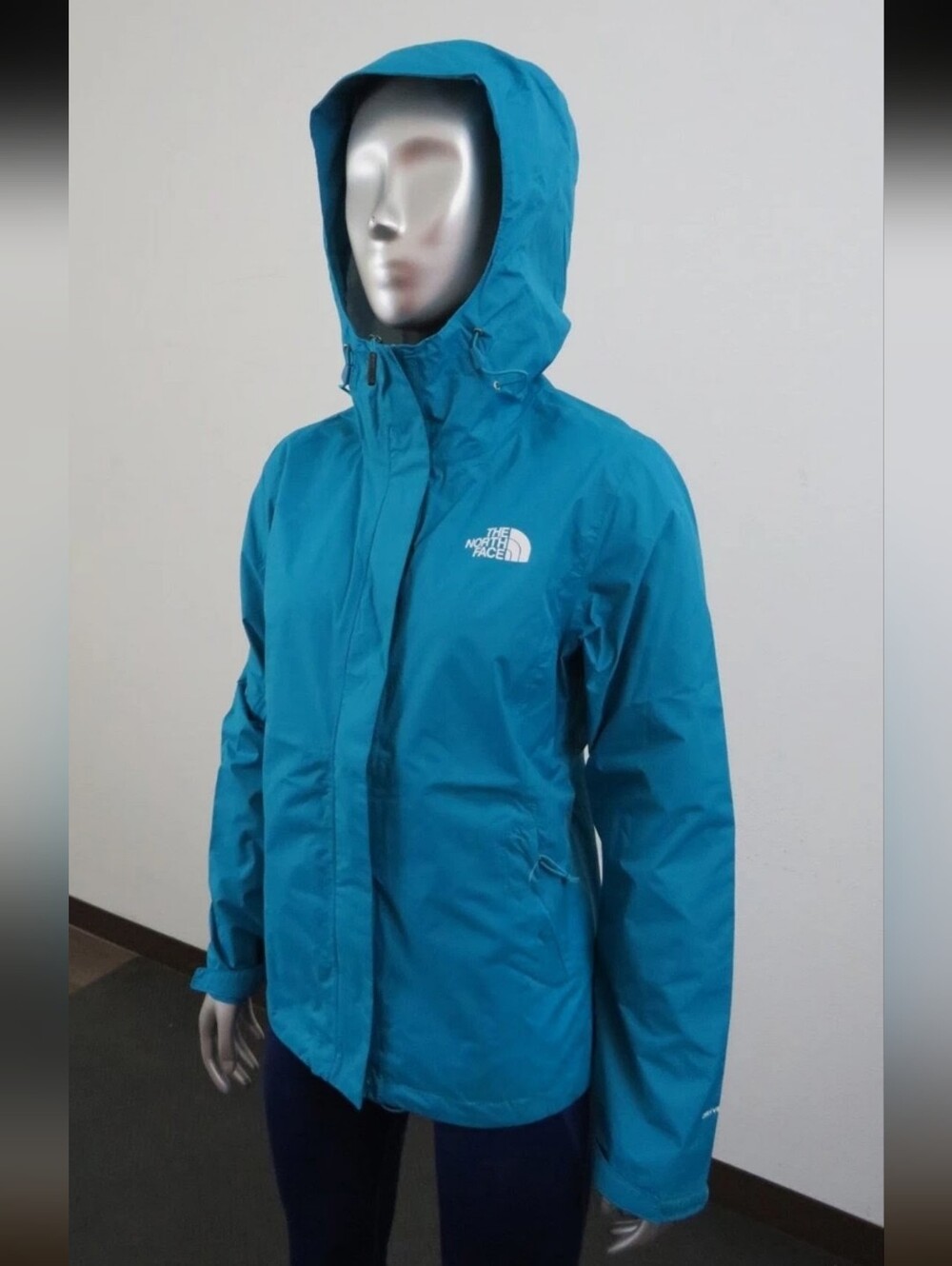 The North Face Women's Teal Hooded Waterproof Shell Jacket